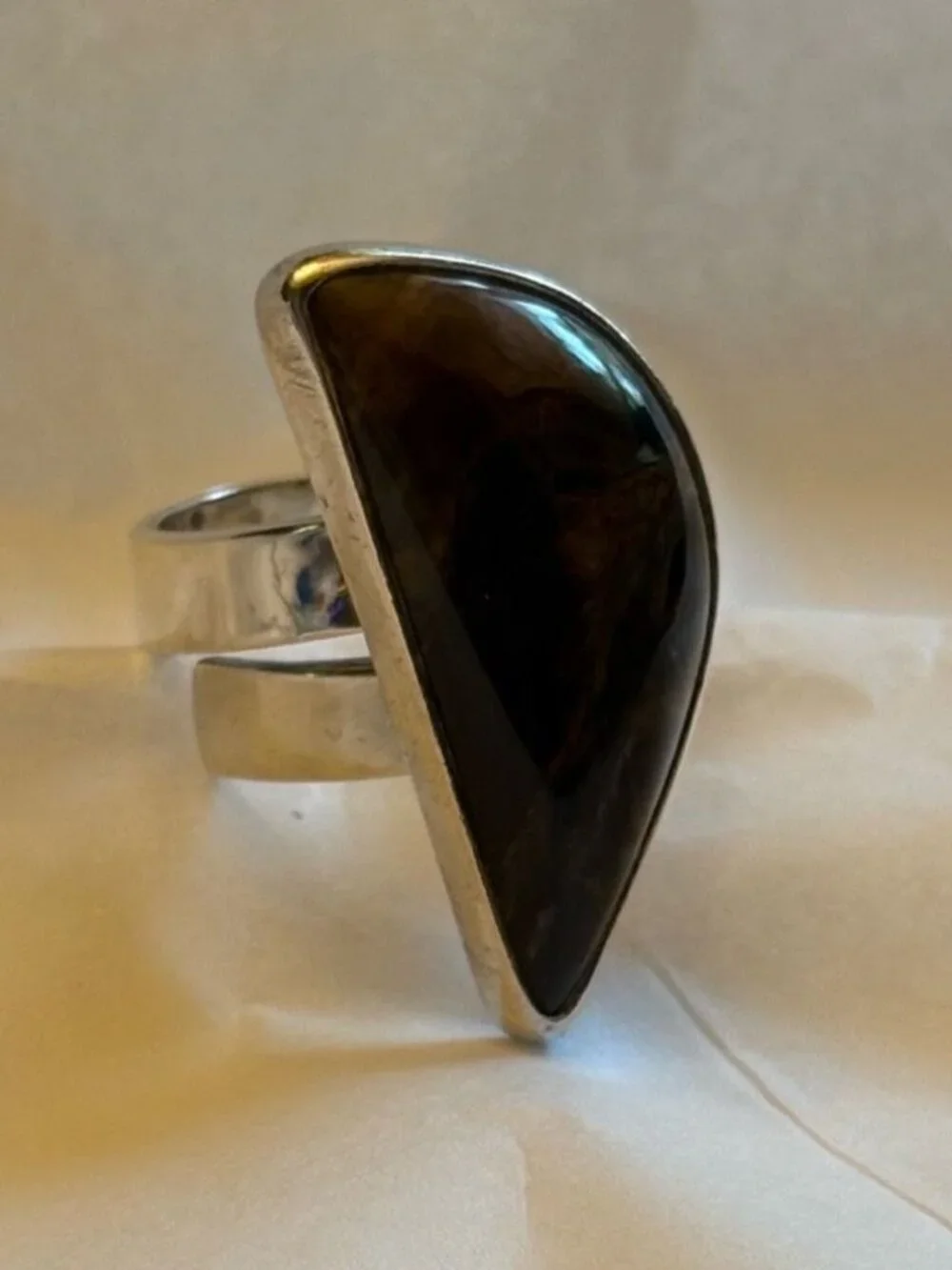 Vintage Signed MICHAEL 925 Sterling Silver Chunky Statement Ring
